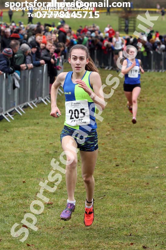 Girls under-15s Northern Cross Country Champs., Camp Hill Estate, Kirklington.  Photo: David T. Hewitson/Sports for All Pics